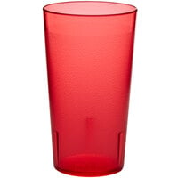 Choice 12 oz. Red SAN Plastic Pebbled Tumbler - 12/Pack