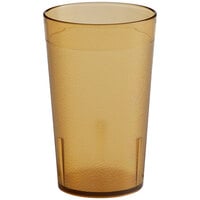 Choice 9 oz. Amber SAN Plastic Pebbled Tumbler - 12/Pack