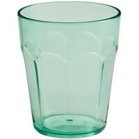 Choice 12 oz. Green SAN Plastic Paneled Tumbler - 12/Pack