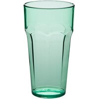 Choice 22 oz. Green SAN Plastic Paneled Tumbler - 12/Pack