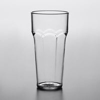 Choice 14 oz. Clear SAN Plastic Paneled Tumbler - 12/Pack