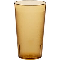 Choice 12 oz. Amber SAN Plastic Pebbled Tumbler - 12/Pack