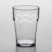 Choice 9 oz. Clear SAN Plastic Paneled Tumbler - 12/Pack