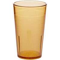 Choice 5 oz. Amber SAN Plastic Pebbled Tumbler - 12/Pack