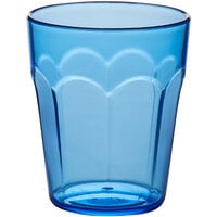 Choice 12 oz. Blue SAN Plastic Paneled Tumbler - 12/Pack