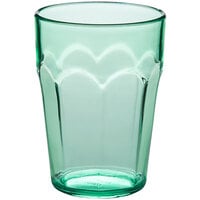 Choice 9 oz. Green SAN Plastic Paneled Tumbler - 12/Pack