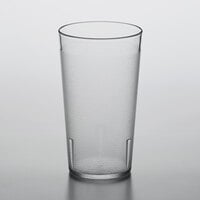 Choice 12 oz. Clear SAN Plastic Pebbled Tumbler - 12/Pack