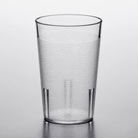 Choice 8 oz. Clear SAN Plastic Pebbled Tumbler - 12/Pack