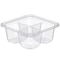 Dart TamperGuard 4-Compartment Tamper-Resistant, Tamper-Evident Container - 300/Case