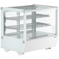 Avantco BCS-28-HC 27 1/2" White Refrigerated Square Countertop Bakery Display Case with LED Lighting