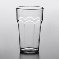 Choice 10 oz. Clear SAN Plastic Paneled Tumbler - 12/Pack