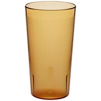 Choice 16 oz. Amber SAN Plastic Pebbled Tumbler - 12/Pack