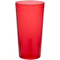 Choice 20 oz. Red SAN Plastic Pebbled Tumbler - 12/Pack