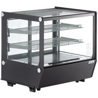 Avantco BCS-28-HC 27 5/8" Black Refrigerated Square Countertop Bakery Display Case with LED Lighting