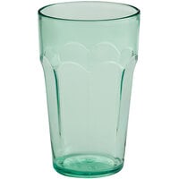 Choice 10 oz. Green SAN Plastic Paneled Tumbler - 12/Pack