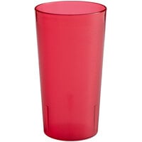 Choice 16 oz. Red SAN Plastic Pebbled Tumbler - 12/Pack
