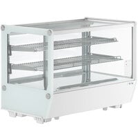 Avantco BCS-35-HC 34 1/2 inch White Refrigerated Square Countertop Bakery Display Case with LED Lighting