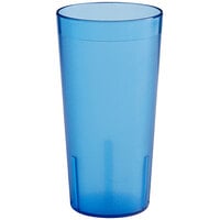 Choice 20 oz. Blue SAN Plastic Pebbled Tumbler - 12/Pack