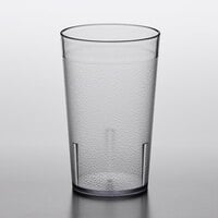 Choice 9 oz. Clear SAN Plastic Pebbled Tumbler - 12/Pack