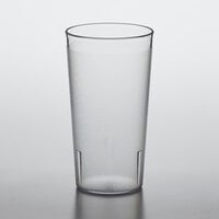 Choice 16 oz. Clear SAN Plastic Pebbled Tumbler - 12/Pack