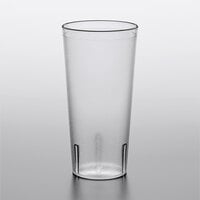 Choice 24 oz. Clear SAN Plastic Pebbled Tumbler - 12/Pack