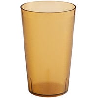 Choice 32 oz. Amber SAN Plastic Pebbled Tumbler - 12/Pack