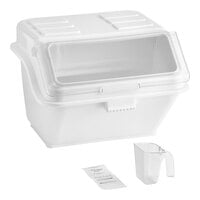 Baker's Lane 12.6 Gallon / 200 Cup Shelf Ingredient Bin with Flip Lid, Label Sheet, and Scoop