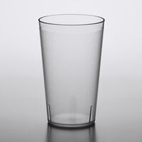 Choice 32 oz. Clear SAN Plastic Pebbled Tumbler - 12/Pack