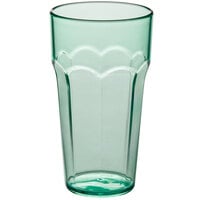 Choice 20 oz. Green SAN Plastic Paneled Tumbler - 12/Pack