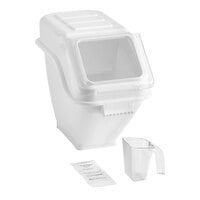Baker's Lane 6.3 Gallon / 100 Cup Shelf Ingredient Bin with Flip Lid, Label Sheet, and Scoop