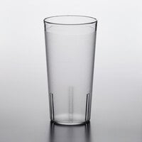 Choice 20 oz. Clear SAN Plastic Pebbled Tumbler - 12/Pack