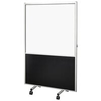 Bon Chef 90210-B-C 40 inch x 18 inch x 74 inch Clear Acrylic Room / Lobby Partition with Privacy Panel