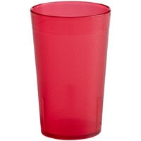 Choice 9 oz. Red SAN Plastic Pebbled Tumbler - 12/Pack