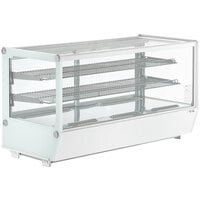 Avantco BCS-48-HC 48" White Refrigerated Square Countertop Bakery Display Case with LED Lighting