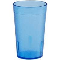 Choice 9 oz. Blue SAN Plastic Pebbled Tumbler - 12/Pack