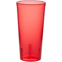 Choice 20 oz. Red SAN Plastic Pebbled Tumbler - 12/Pack