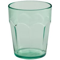 Choice 8 oz. Green SAN Plastic Paneled Tumbler - 12/Pack