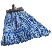Continental A401006 Huskee Muscle Mop Blue Large Blend Loop End Wet Mop Head with Screw-On Band