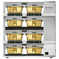 Merco MHG42SAB1N MercoMax 4 Shelf / 8 Pan Dedicated Holding Bin Cabinet with Timer Bars - 230V; 2737W