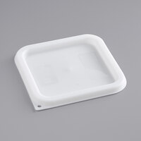 Vigor 2 and 4 Qt. White Square Polypropylene Food Storage Container Lid