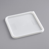Vigor 12, 18, and 22 Qt. White Square Polypropylene Food Storage Container Lid