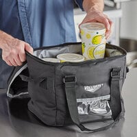 Vollrath VDBS106 1-Series Small Insulated Cooler / Catering Bag with 6-Compartment Divider - Holds (6) Large Beverages