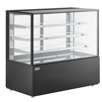 Avantco BC-60-SB 60 inch Black Square Refrigerated Bakery Display Case with LED Lighting