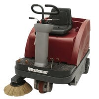 Minuteman Kleen Sweep Series 40 inch Rider Battery Operated Floor Sweeper with Quick Charge QP Charger
