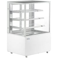 Avantco BC-36-SW 36 inch White Square Refrigerated Bakery Display Case with LED Lighting