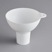 6 5/8 inch White Polypropylene Wide Mouth Canning Funnel