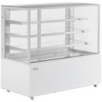 Avantco BC-60-SW 60 inch White Square Refrigerated Bakery Display Case with LED Lighting