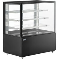 Avantco BC-48-SB 48" Black Square Refrigerated Bakery Display Case with LED Lighting