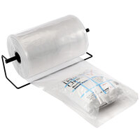 Lavex Packaging 14 inch x 3600' 1.5 Mil Clear Polyethylene Layflat Tubing on a Roll