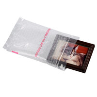 Lavex Packaging 6 inch x 8 inch Clear Pre-Printed Reclosable Tear-Proof Polyethylene Bubble Mailer Bag with Zipper - 50/Case